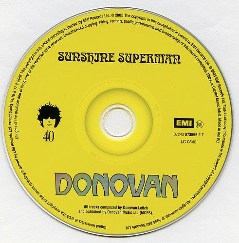 Donovan - Sunshine Superman (2005 Anniversary CD + Bonus) NM