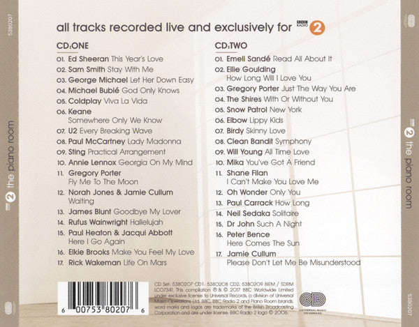 Various - BBC Radio 2 ~ The Piano Room (2017 DCD) Sealed
