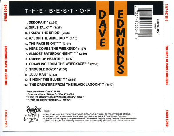 Dave Edmunds - Best of (1991 German CD) Mint