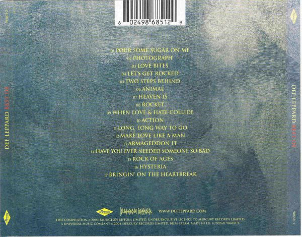 Def Leppard - Best of (2004 CD) VG+