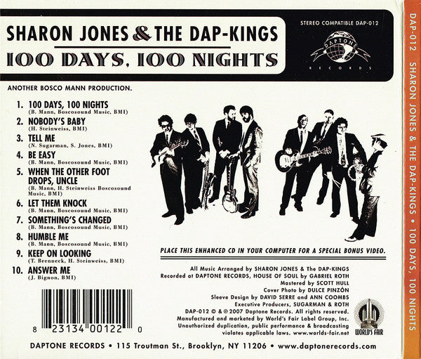 Sharon Jones & Dap-Kings - 100 Days 100 Nights (CD & Promo) VG+
