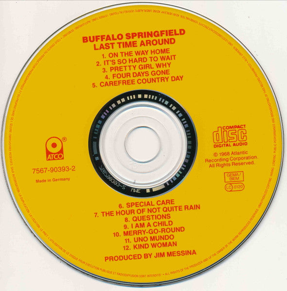 Buffalo Springfield - Last Time Around (1993 Remaster CD) Mint