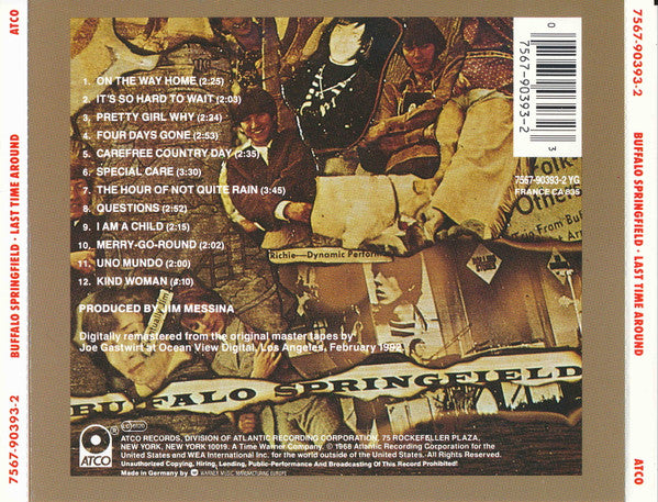 Buffalo Springfield - Last Time Around (1993 Remaster CD) Mint