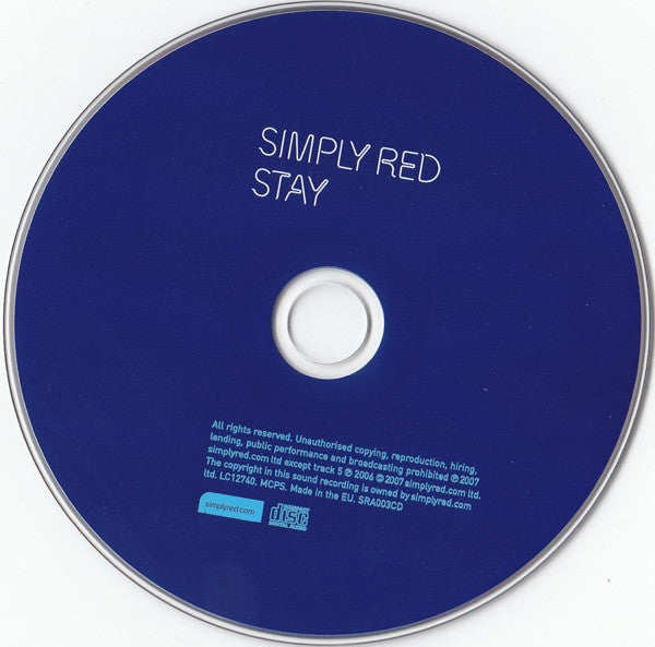 Simply Red - Stay (2007 CD) Mint