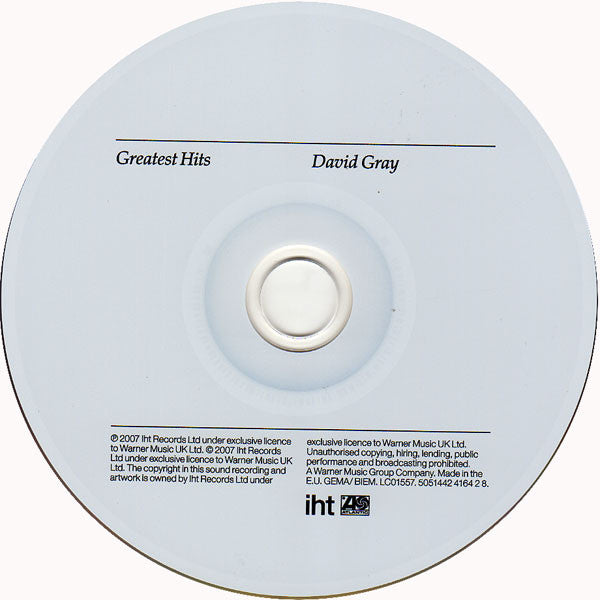 David Gray - Greatest Hits (2007 CD) NM