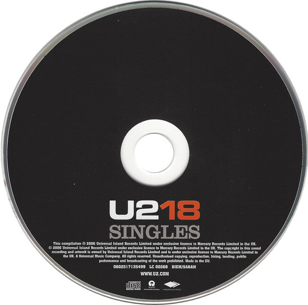 U2 - U218 Singles (Special Edition Numbered CD) VG+