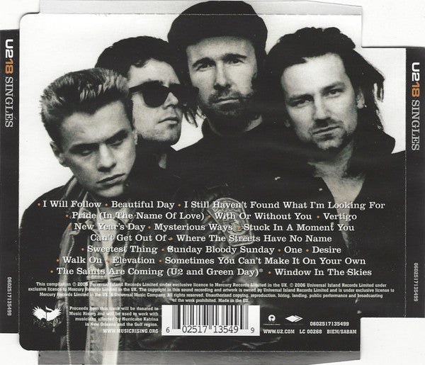 U2 - U218 Singles (Special Edition Numbered CD) VG+