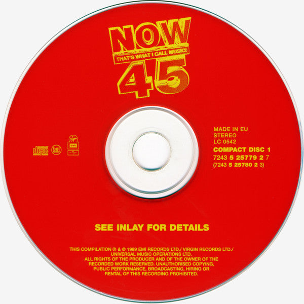 Various - Now Thats What I Call Music 45 (2000 DCD) VG+
