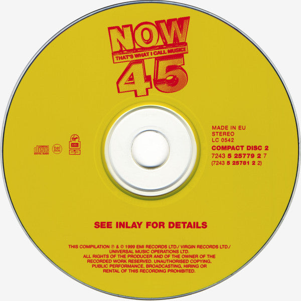 Various - Now Thats What I Call Music 45 (2000 DCD) VG+