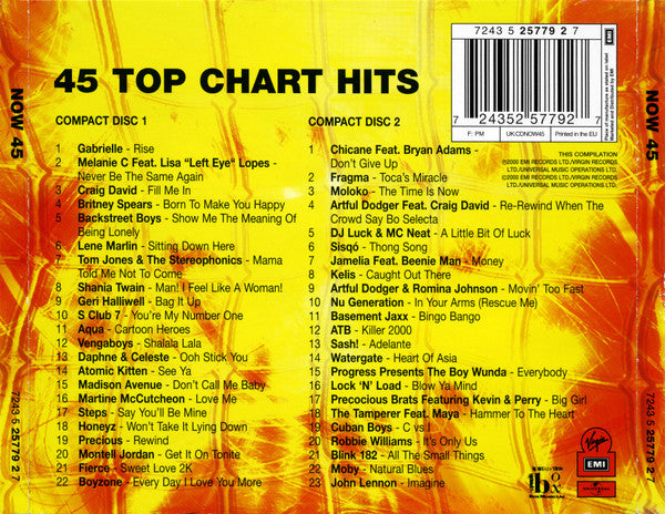 Various - Now Thats What I Call Music 45 (2000 DCD) VG+