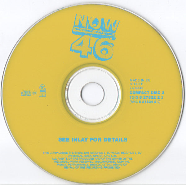 Various - Now Thats What I Call Music 46  (2000 DCD) VG+