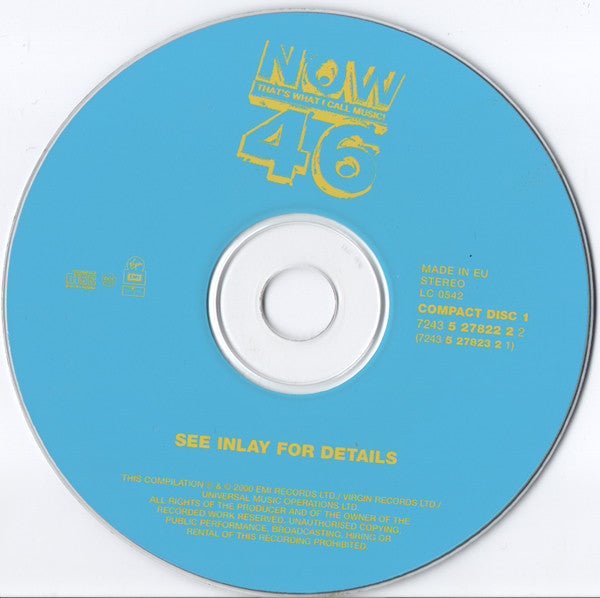 Various - Now Thats What I Call Music 46  (2000 DCD) VG+