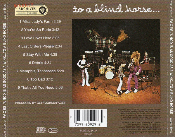 Faces - A Nod is as Good as a Wink (1993 CD) VG+