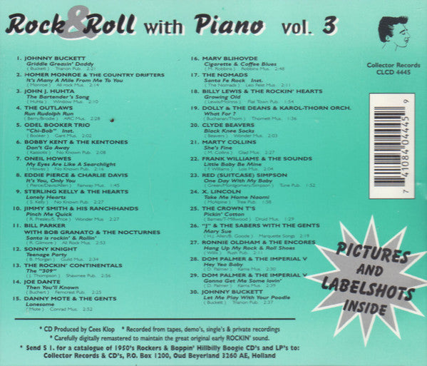 Various - Rock and Roll with Piano Vol. 3 (Dutch CD) NM