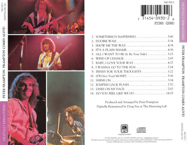 Peter Frampton - Frampton Comes Alive! (1998 Remaster CD) NM