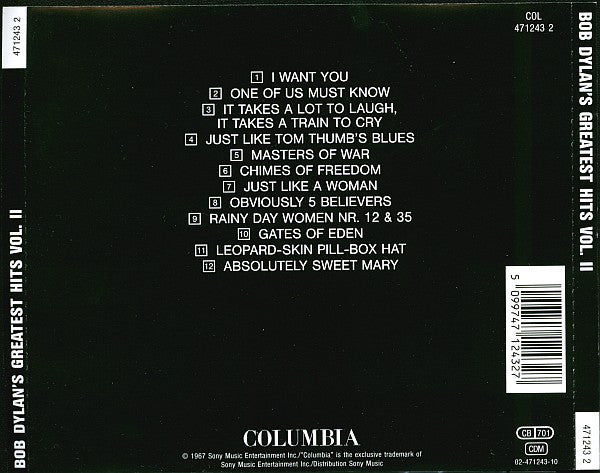 Bob Dylan - Greatest Hits 2 (1992 CD) VG+