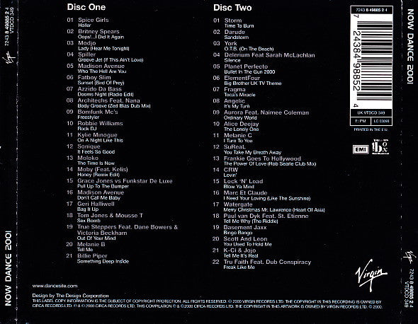 Various - Now Dance 2001  (2001 DCD) VG+