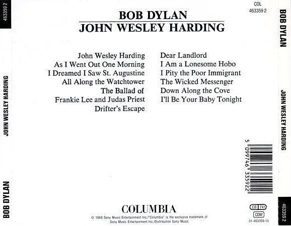 Bob Dylan - John Wesley Harding (1992 CD) NM