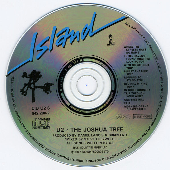 U2 - The Joshua Tree (1988 CD) NM