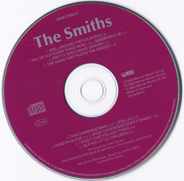 Smiths - The Smiths (1993 CD) VG+