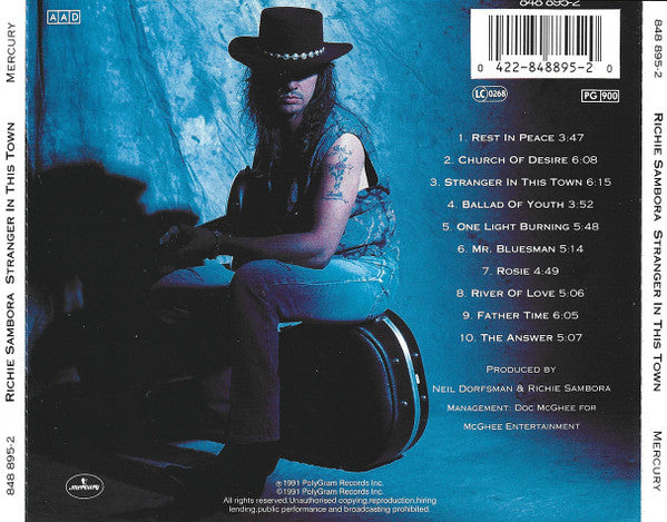 Richie Sambora - Stranger in This Town (1991 CD) VG+