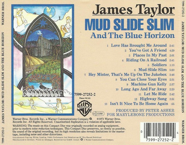 James Taylor - Mud Slide Slim (Remastered CD) Mint