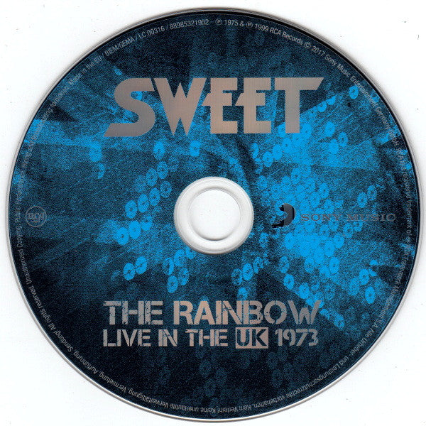 Sweet - The Rainbow ~ Live in the UK 1973 (2018 CD) NM