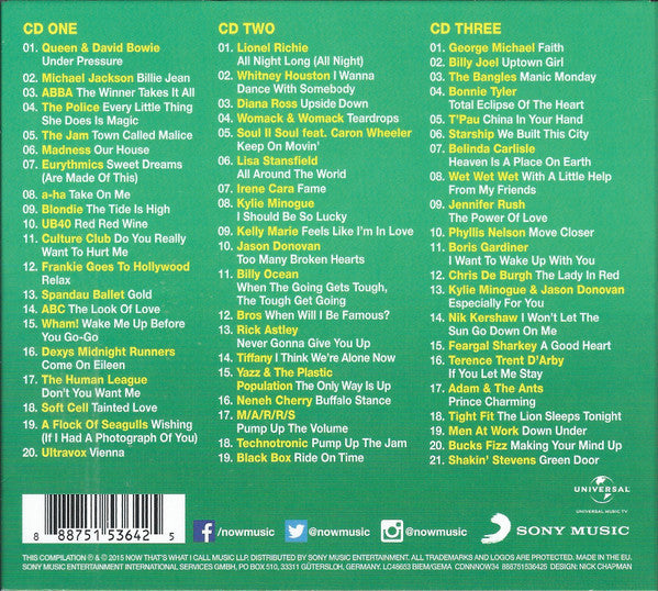 A Various - Now Thats What I Call the 80s  (2015 TCD) VG+