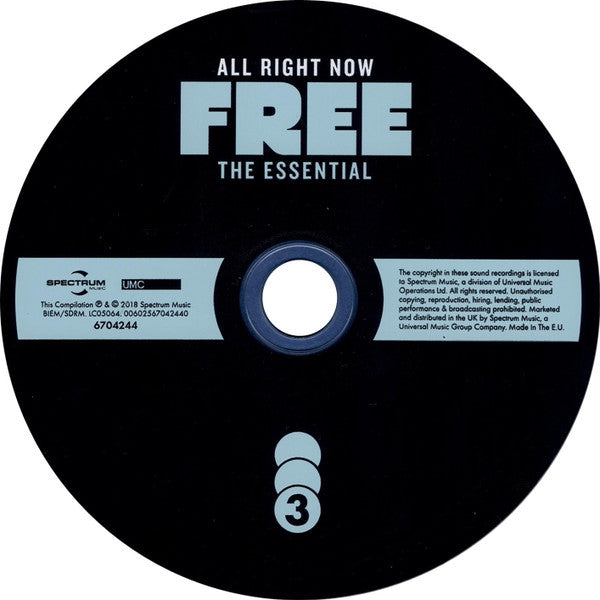 Free - Alright Now ~ The Essential (2018 3 CD Set) Mint