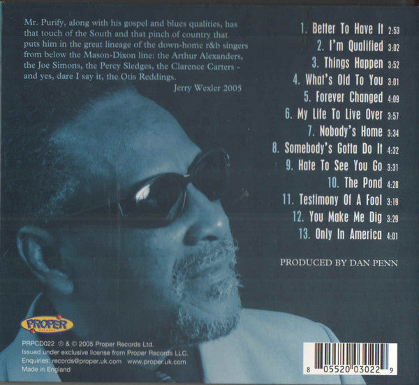 Bobby Purify - Better to Have It (2005 CD) NM