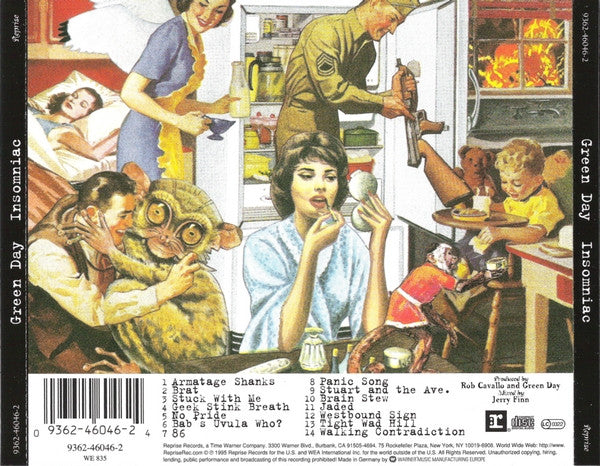 Green Day - Insomniac (1995 CD) VG+