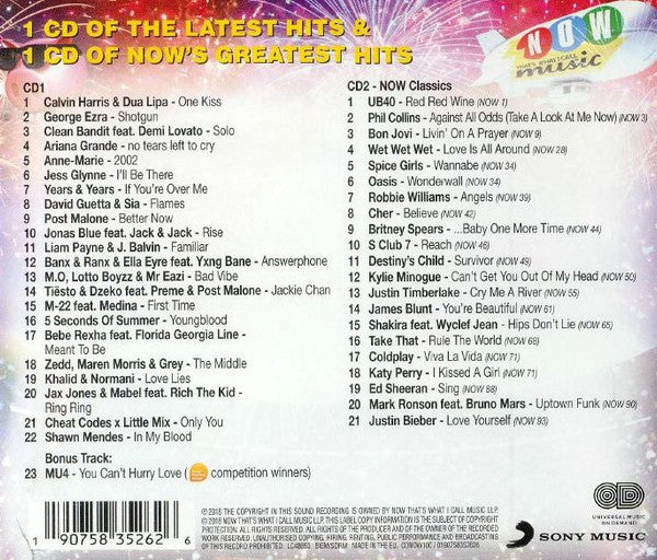 Various - Now Thats What I Call Music 100 (2018 DCD) Sealed