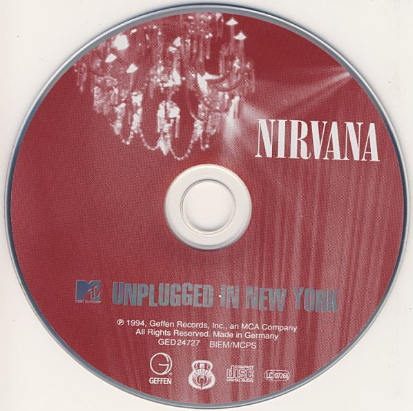 Nirvana - MTV Unplugged in New York (1994 CD) Mint