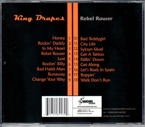 King Drapes - Rebel Rouser (2016 CD) Mint