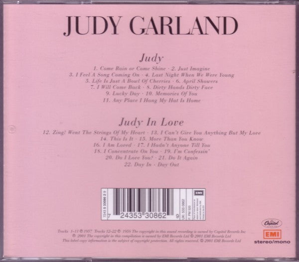 Judy Garland - Judy / Judy in Love (2001 2 on 1 CD) Mint