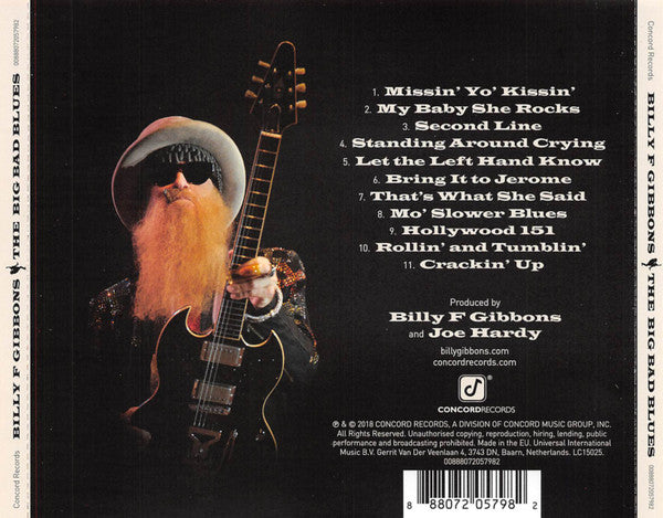 Billy F Gibbons [ZZ Top] - The Big Bad Blues (2018 CD) VG+