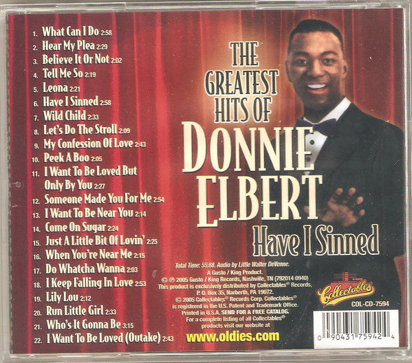 Donnie Elbert - The Greatest Hits of (2003 Rare US CD) NM