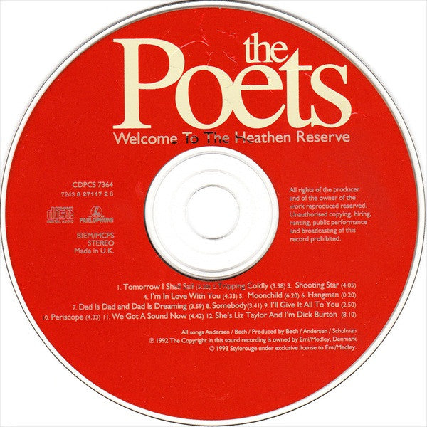 Poets - Welcome to the Heathen Reserve (1993 CD) NM