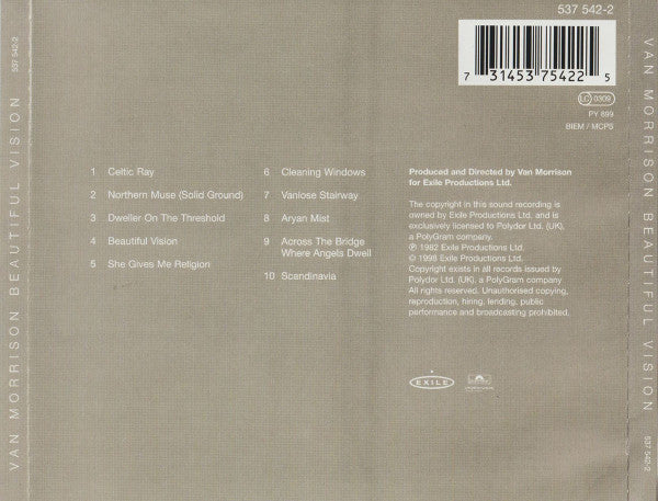 Van Morrison - Beautiful Vision (1998 20Bit Remastered CD) NM