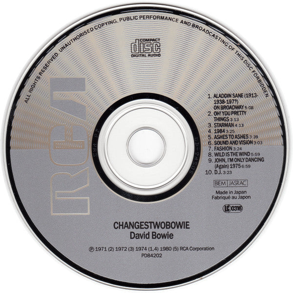 David Bowie - ChangesTwoBowie (Rare 1984 RCA Japan CD) VG
