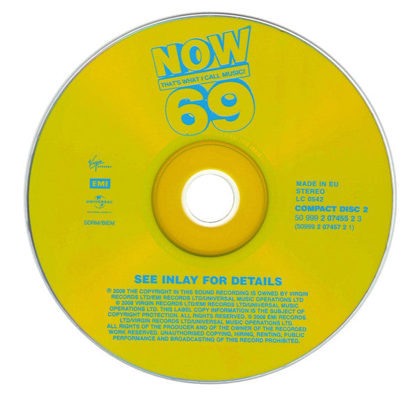 Various - Now Thats What I Call Music 69  (2008 DCD) VG+