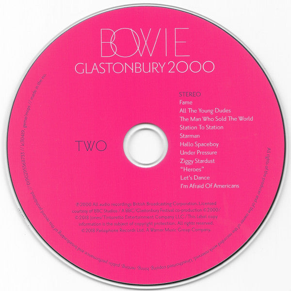 David Bowie - Glastonbury 2000 (2018 BBC Double CD) NM