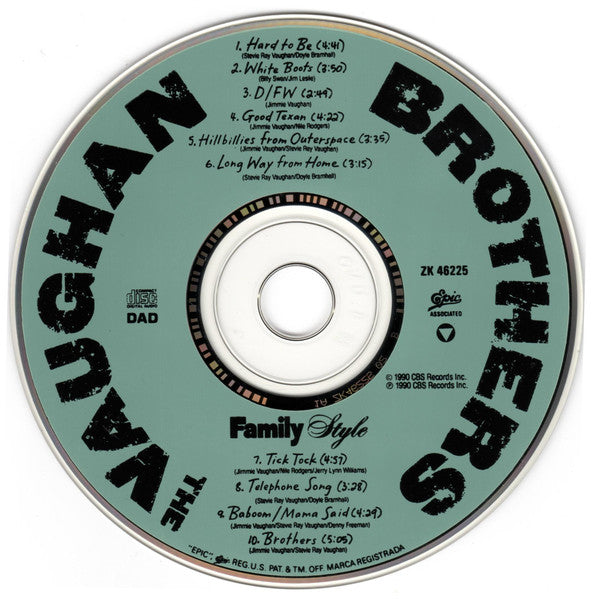 Vaughan Brothers - Family Style (1990 CD) VG+