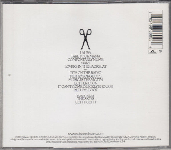 Scissor Sisters - Self Titled (2004 CD) NM