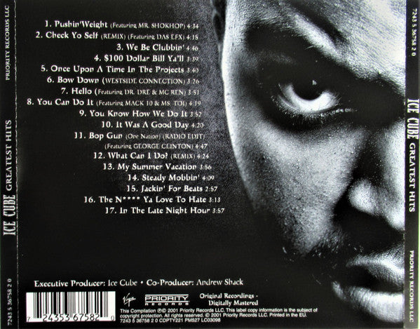 Ice Cube - Greatest Hits (2001 Hip-Hop CD) VG+