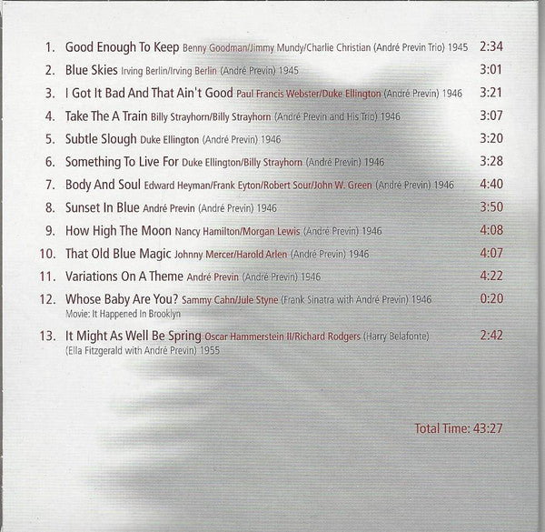 Andre Previn - The Jazz Recordings (2012 10xCD Box Set) NM