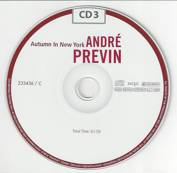 Andre Previn - The Jazz Recordings (2012 10xCD Box Set) NM