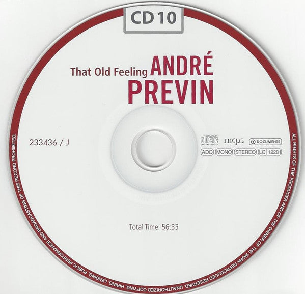 Andre Previn - The Jazz Recordings (2012 10xCD Box Set) NM
