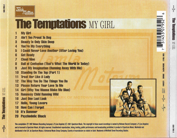 Temptations - My Girl (2001 CD) Mint
