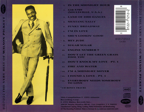 Wilson Pickett - The Very Best of (1993 CD) VG+